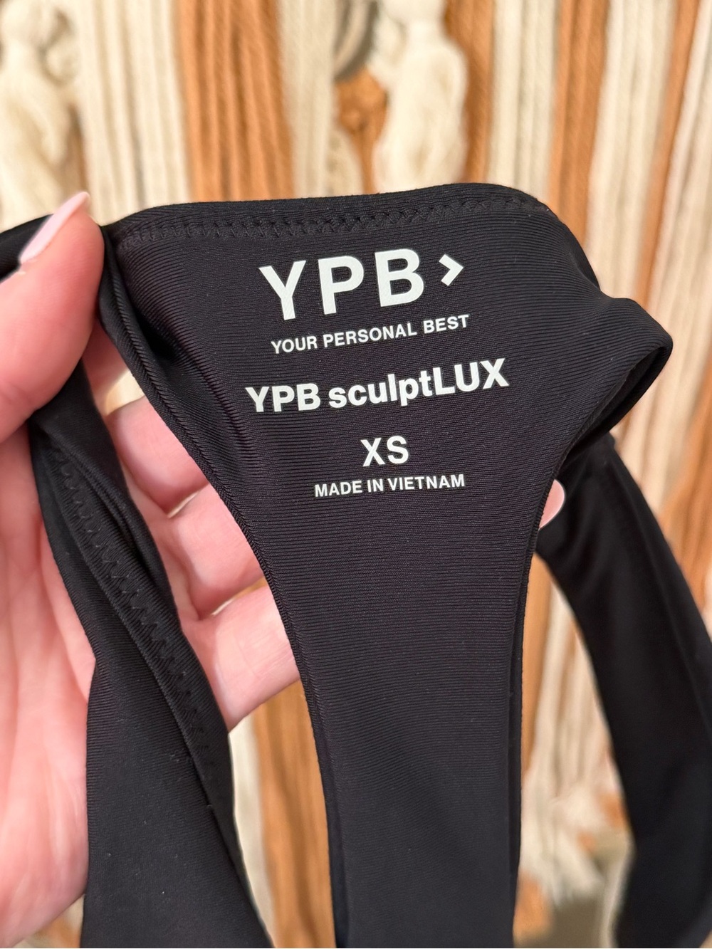 NWT Black YPB sculptLUX Racerback V-Neck Tank size XS - Picture 3 of 6